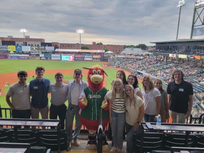 2024 Interns Group Photo at the Lancaster Stormers Game